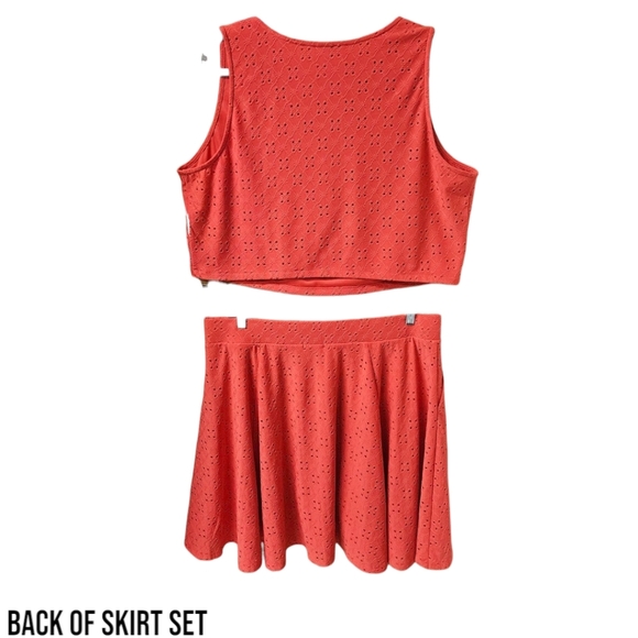 TORRID NEW Plus Size Tank & Skater Skirt Set Knit Eyelet Plus Size 2X - Picture 10 of 13